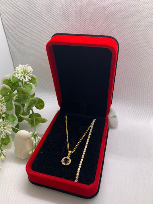 ✨ Ensemble Collier & Bracelet Riviere Dorés ✨
