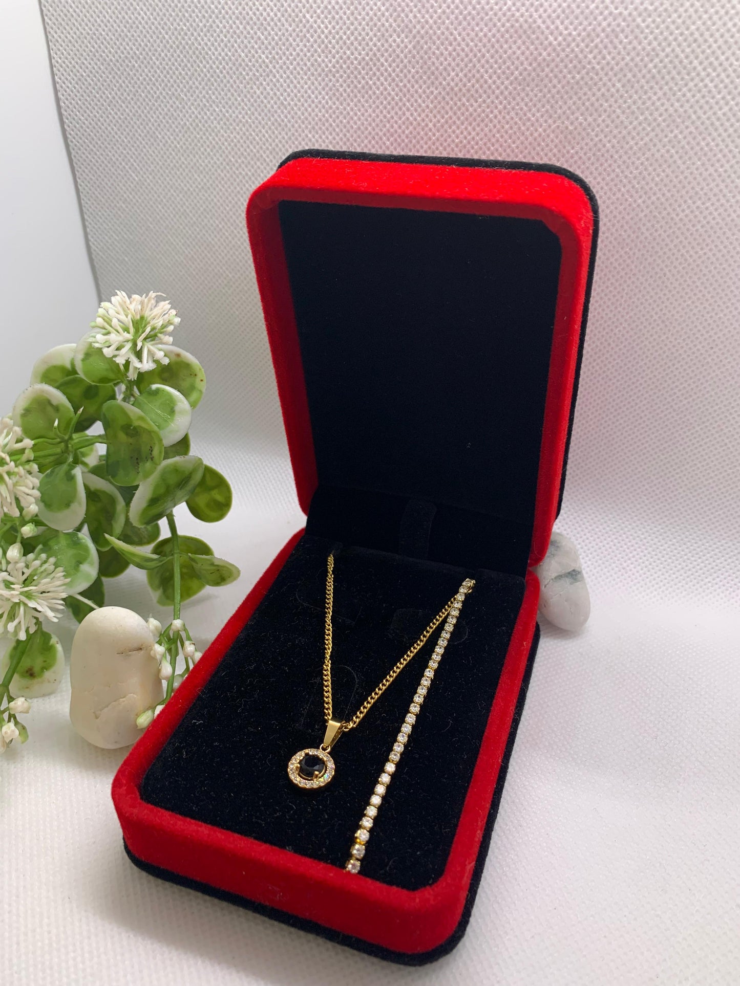 ✨ Ensemble Collier & Bracelet Riviere Dorés ✨