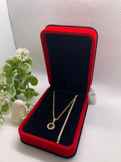 ✨ Ensemble Collier & Bracelet Riviere Dorés ✨