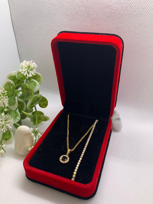 ✨ Ensemble Collier & Bracelet Riviere Dorés ✨