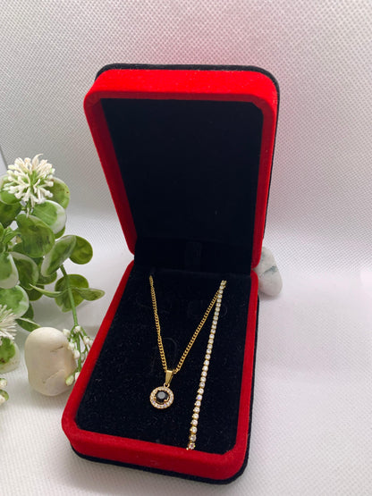 ✨ Ensemble Collier & Bracelet Riviere Dorés ✨